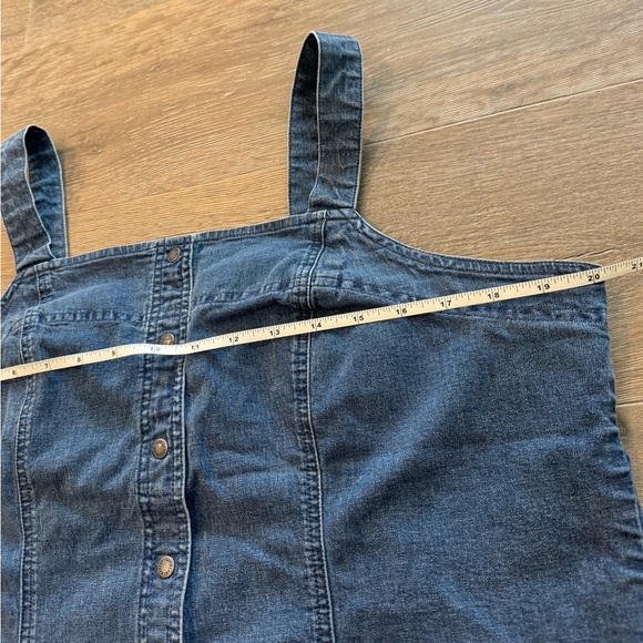 Harley Davidson Motorcycle Denim Blue Tank Top Embroidered Buttons Vintage 90s - Picture 9 of 12